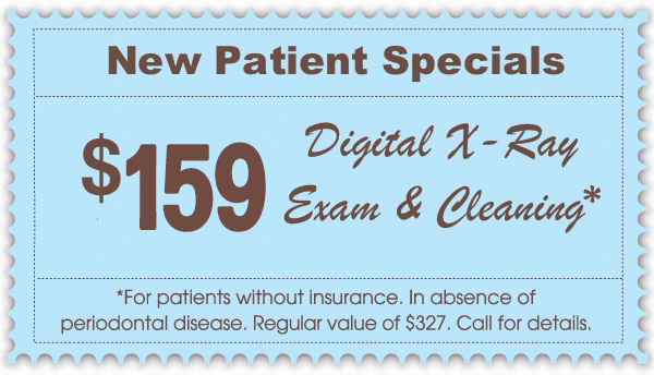 new patient exam and cleaning special